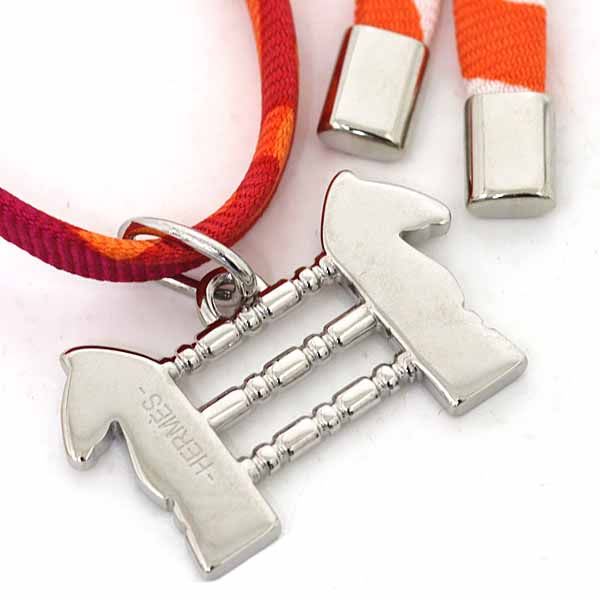 Hermes Silk Bracelet Choker Charm 2017 Paris Main Store Limited Not Released — view 6
