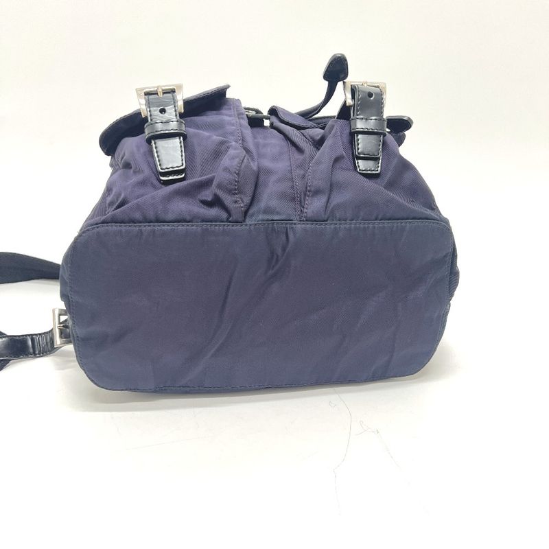 Prada Backpack Triangle Logo Plate B6677 Nylon Prugna Purple — view 5