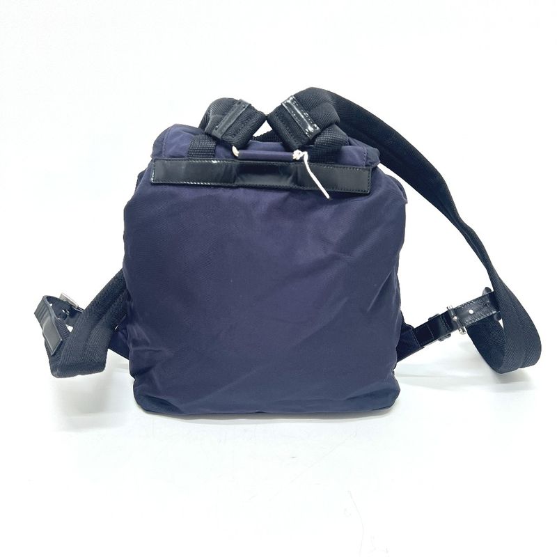 Prada Backpack Triangle Logo Plate B6677 Nylon Prugna Purple — view 3