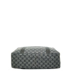 Gucci GG Canvas Business Bag Handbag Grey Black Leather — view 3