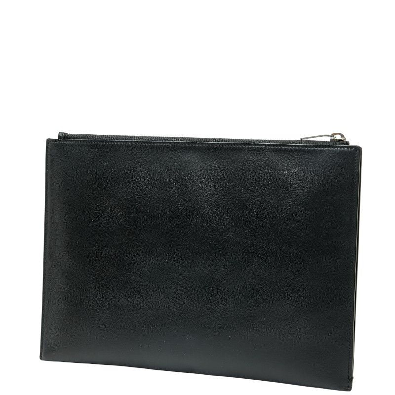 Saint Laurent Logo Clutch Bag Second Black Multicolor Leather Women — view 2