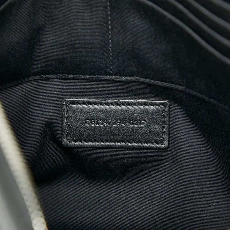Saint Laurent Logo Clutch Bag Second Black Multicolor Leather Women — view 8
