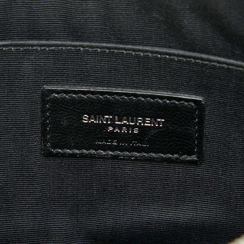 Saint Laurent Logo Clutch Bag Second Black Multicolor Leather Women — view 7