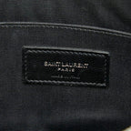 Saint Laurent Logo Clutch Bag Second Black Multicolor Leather Women — view 7