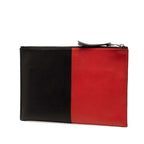 Loewe Anagram Bicolor Clutch Bag Second Black Red Leather — view 2