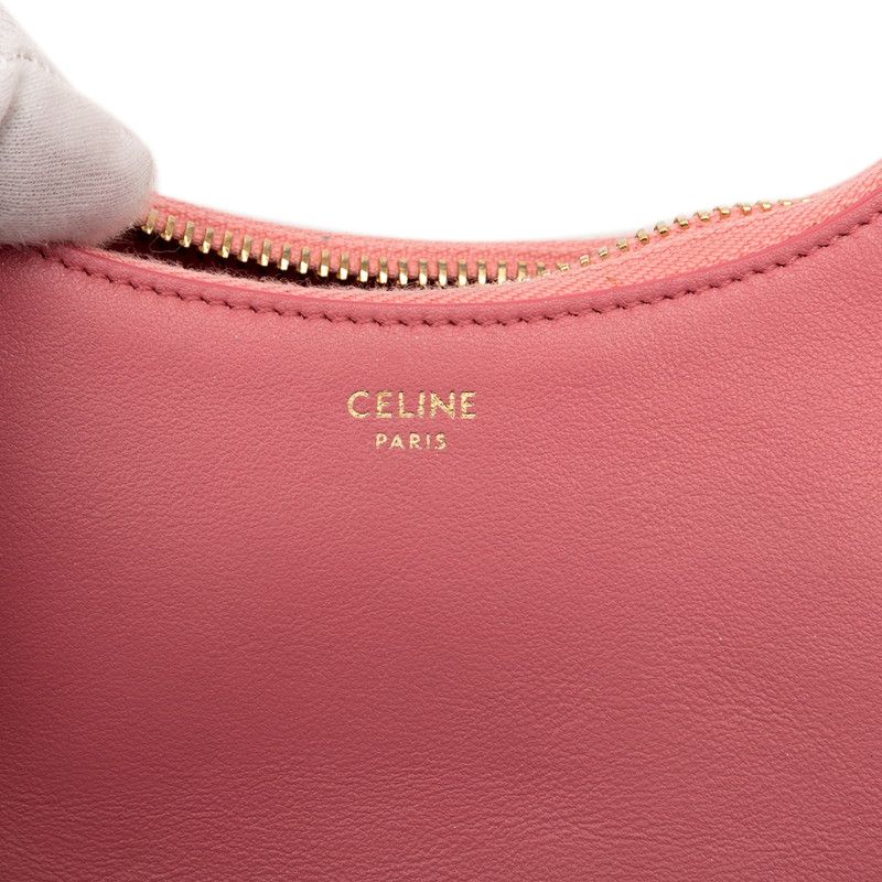 Celine Handbag Hobo Bag Pink Leather — view 5