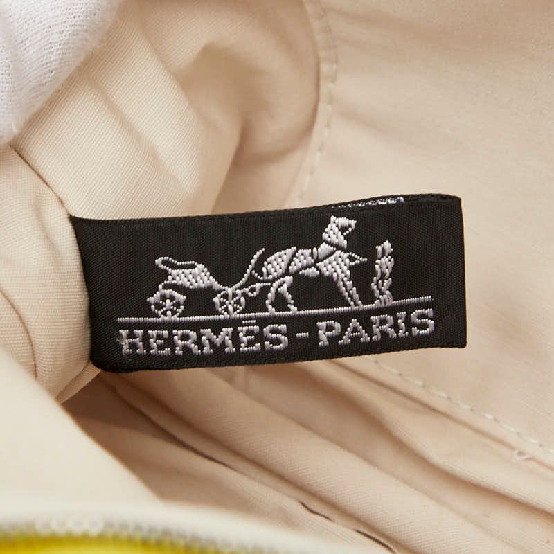 Hermes Bolide Pouch 25 Small Yellow Canvas — view 9