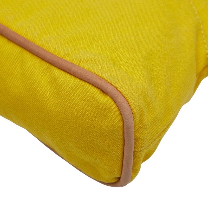Hermes Bolide Pouch 25 Small Yellow Canvas — view 6