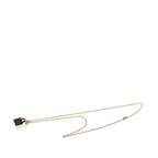 Hermes Amulet Padlock PM Pendant Necklace Gold Brown Plated Buffalo Horn — view 5