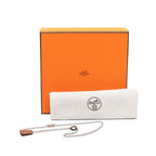 Hermes Clochette Necklace Silver Brown Metal Vorsiflte — view 8