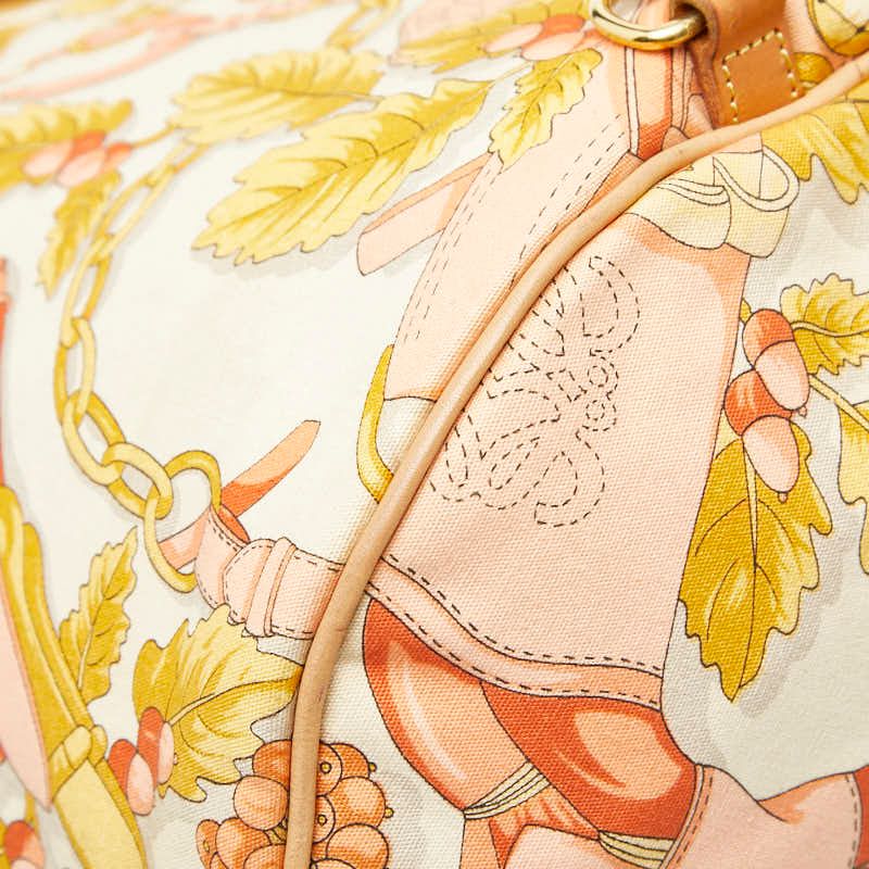 Loewe Anagram Botanical Motif Shoulder Tote Bag Beige Multicolor — view 7