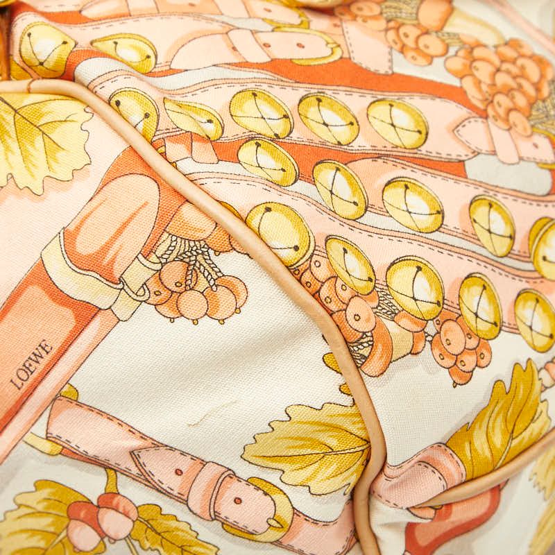Loewe Anagram Botanical Motif Shoulder Tote Bag Beige Multicolor — view 6