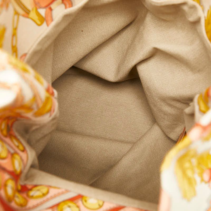 Loewe Anagram Botanical Motif Shoulder Tote Bag Beige Multicolor — view 9