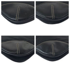 Prada Triangle Logo Plate Black Silver Hardware Nylon Leather Shoulder Bag — view 3