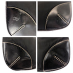 Prada Triangle Logo Plate Black Silver Hardware Nylon Leather Shoulder Bag — view 6