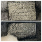 Gucci Black Silver Hardware GG Canvas Leather 28566 Body Bag Waist Pouch — view 4