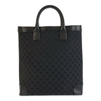 Gucci Black GG Canvas Leather 33889 Tote Bag — view 2