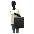 Gucci Black GG Canvas Leather 33889 Tote Bag — view 6