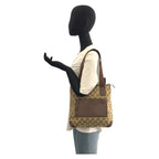 Gucci Beige Brown Silver Hardware GG Canvas Leather 019 0402 Tote Bag — view 6