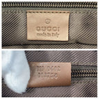 Gucci Beige Brown Silver Hardware GG Canvas Leather 019 0402 Tote Bag — view 4