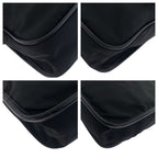 Prada Tessuto Saffiano Triangle Logo Plate Black Silver Hardware Nylon Leather — view 3