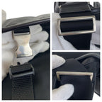 Prada Tessuto Saffiano Triangle Logo Plate Black Silver Hardware Nylon Leather — view 6