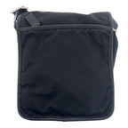 Prada Tessuto Saffiano Triangle Logo Plate Black Silver Hardware Nylon Leather — view 2