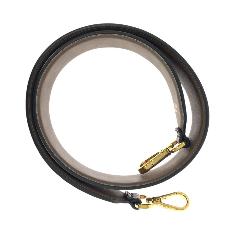 Fendi Strap You FF Logo Brown Gold Hardware Leather Shoulder — view 4