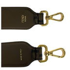 Fendi Strap You FF Logo Brown Gold Hardware Leather Shoulder — view 5