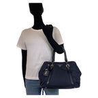 Prada Tessuto Navy Nylon Leather Tote — view 6