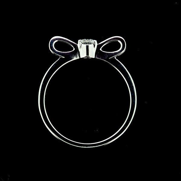 Chanel Diamond Ring White Gold Ribbon 47 Certificate — view 7
