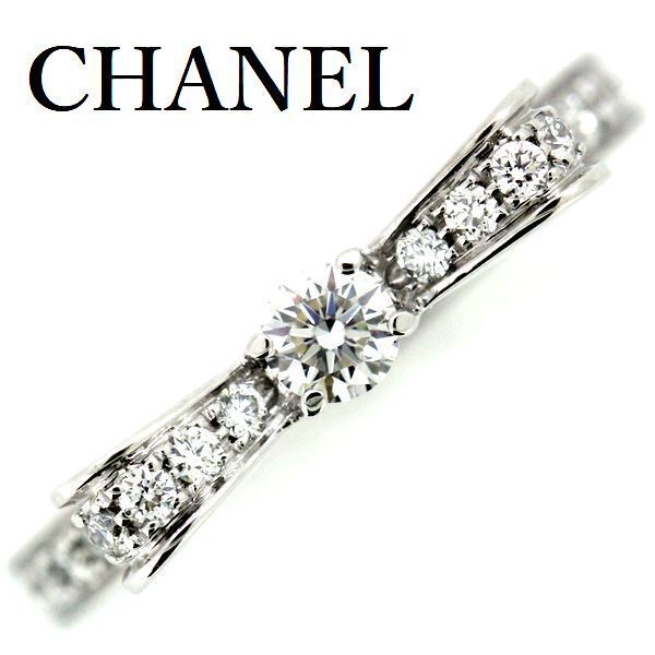 Chanel Diamond Ring White Gold Ribbon 47 Certificate — view 3