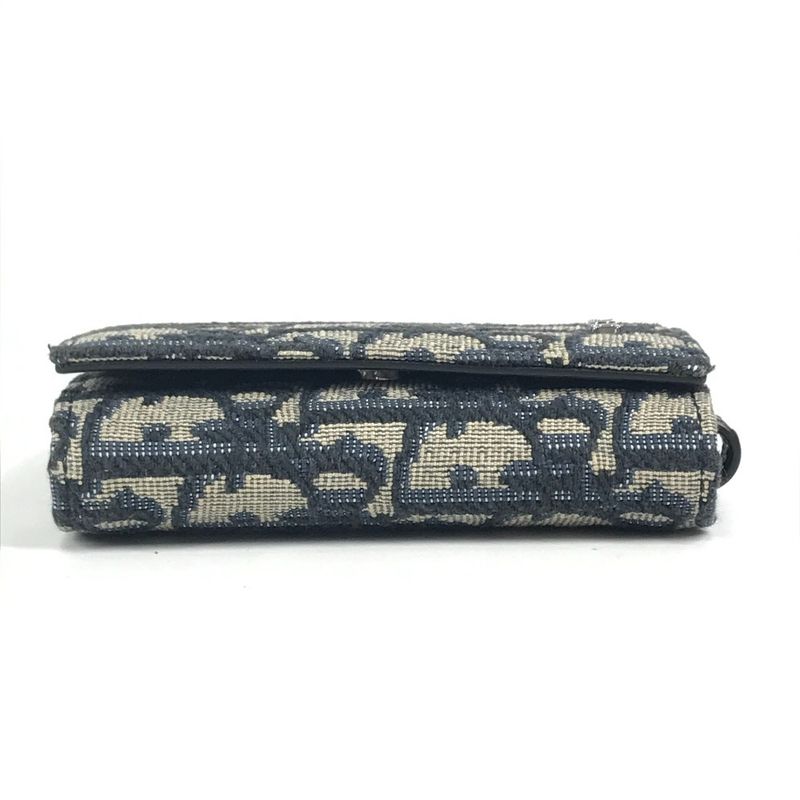 Dior Key Case Logo Oblique 6-carat Canvas Navy — view 6