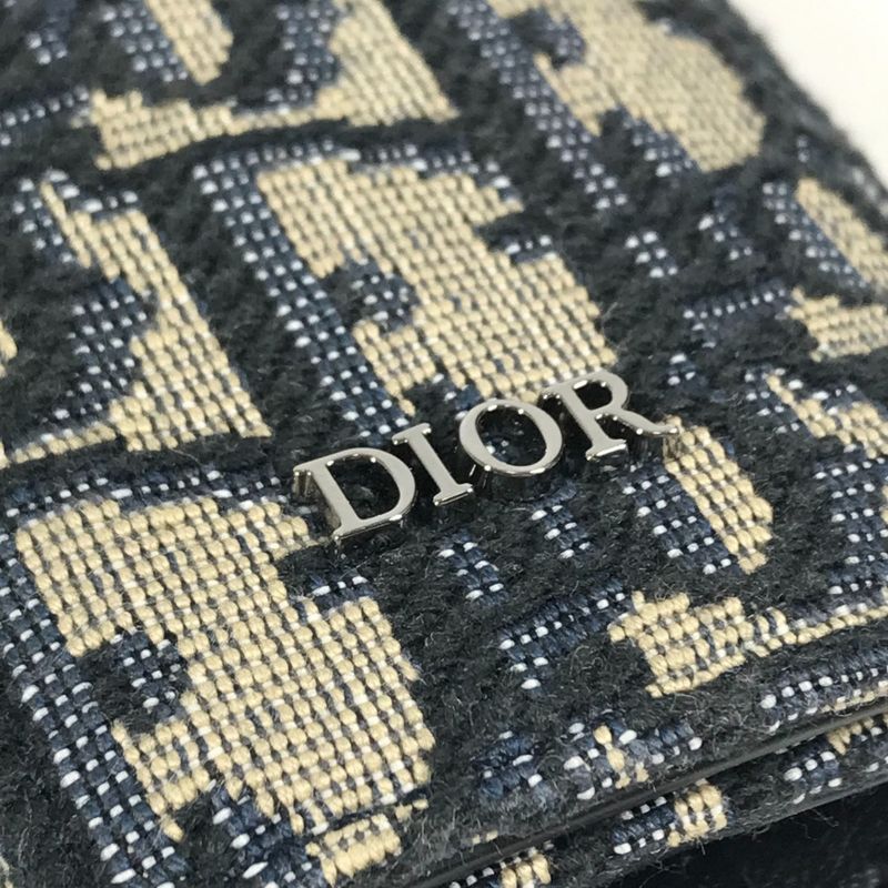 Dior Key Case Logo Oblique 6-carat Canvas Navy — view 7
