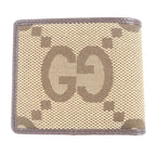 Gucci Canvas Leather Jumbo GG Compact Wallet Bifold Brown — view 3