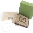 Gucci Canvas Leather Jumbo GG Compact Wallet Bifold Brown — view 2