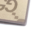 Gucci Canvas Leather Jumbo GG Compact Wallet Bifold Brown — view 5