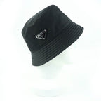 Prada 2 Hc137 re-nylon Triangle Logo Plate Bucket Hat Black — view 5