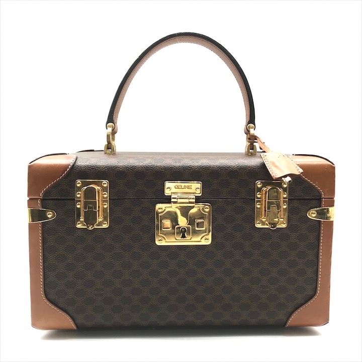 Celine Macadam Triomphe Hand Cosmetic Box Trunk Case Purse — view 2