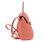 Chanel Spirit Backpack Pink Chevron Quilted Calfskin Leather — view 6