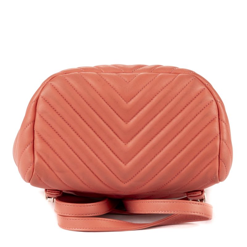 Chanel Spirit Backpack Pink Chevron Quilted Calfskin Leather — view 7