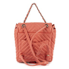 Chanel Spirit Backpack Pink Chevron Quilted Calfskin Leather — view 5