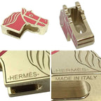 Hermes Twilly Ring Cadrige Scarf Pink Gold Horse 2022 SS — view 3