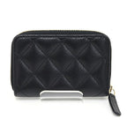Chanel Quilted Coin Purse Caviar Leather Black Ap4818 Coco Mark Card Case — view 3