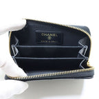 Chanel Quilted Coin Purse Caviar Leather Black Ap4818 Coco Mark Card Case — view 4