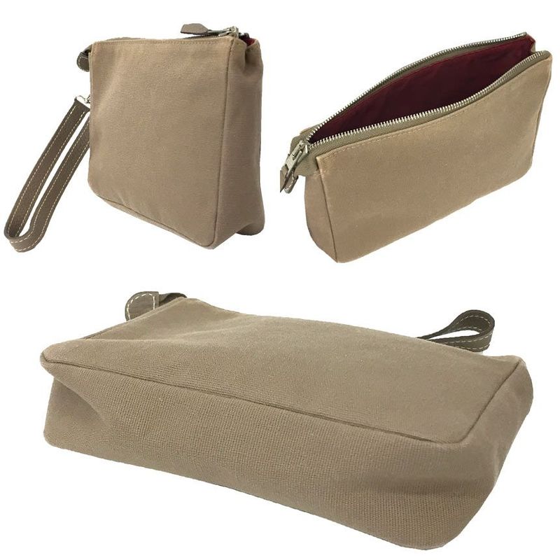 Hermes Pouch Wristlet Canvas and Leather Etop Small Bag — view 2