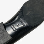 Hermes Paris Loafer Leather Shoes Black Gold Hhardware Moccasins — view 8