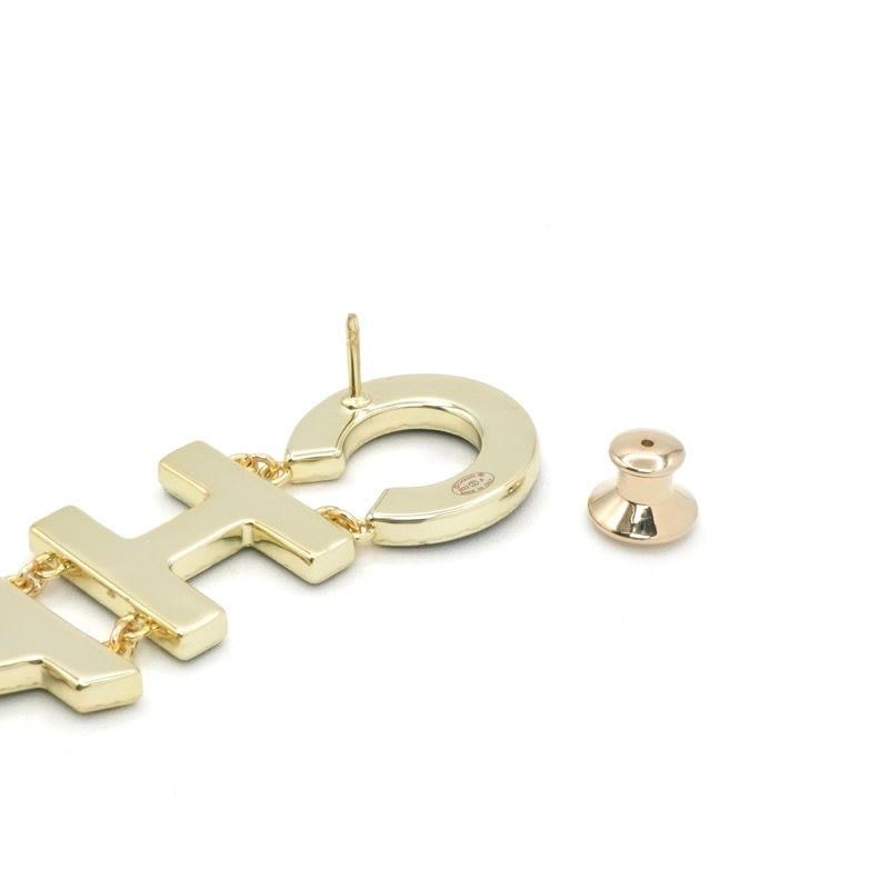 Chanel Brooch Corsage Gold Black Pin Logo — view 5