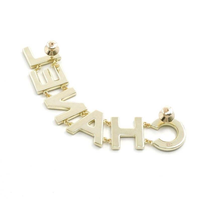 Chanel Brooch Corsage Gold Black Pin Logo — view 4
