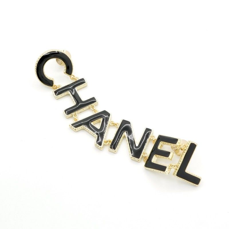 Chanel Brooch Corsage Gold Black Pin Logo — view 3